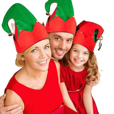 China Christmas Elf Hat Durable Felt Nonwoven Christmas Party Props Holiday Photo Props Kids Adult Christmas Hat for sale