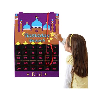 China High Quality Durable Eid Mubarak Muslim Home Decor Ramadan Calendar Countdown 30 Day Ramadan Advent Calendar for sale