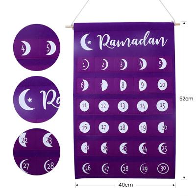 China Countdown Calendar Advent Calendar Ramadan Advent Durable Hanging Felt Large Size Calendar for sale