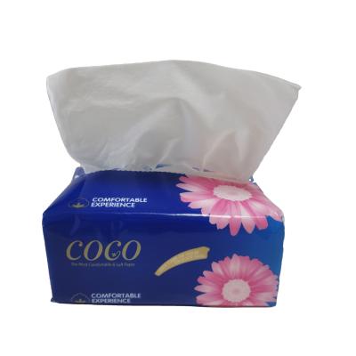 China Eco-friendly Box Facial Tissue Paper 2 Ply White Layer Style Packing Pulp Color Container Weight Coarse Material Covers Label Type for sale