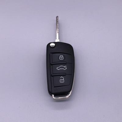 China Replace Auto Store A2 A3 A4 A6 A6L A8 TT Online Key 3 Button Floding Remote FOB Car Key Case For Car Key Case for sale