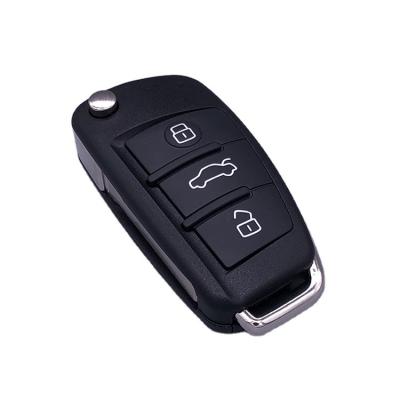 China Replace High Quality Smart Flip Key Shell Car Key 3 Button Remote Car Key Housing For Audi A6l for sale