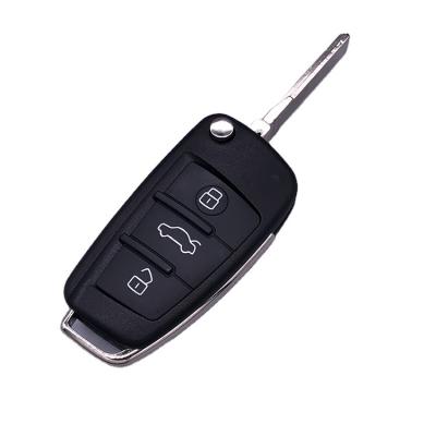 China Replace Keyless Replacement Car Key Case FOB Shell Remote Smart Key Case Cover FOB Envelope For Audi 3 Buttons for sale