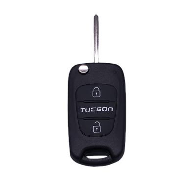 China Replace Car Key Case Factory Price Blank White Auto Car 3 Buttons Start Cars Key Cover For Hyundai KIA Tucson for sale