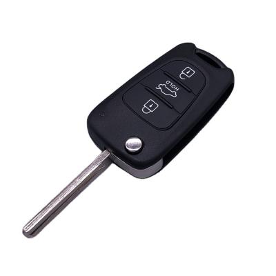 China Replace Car Key Case 3 Buttons Flip Folding Smart Entry Car Key Case Shell Fob Remote Key Case Shell For KIA Rondo Sportage Soul Rio for sale