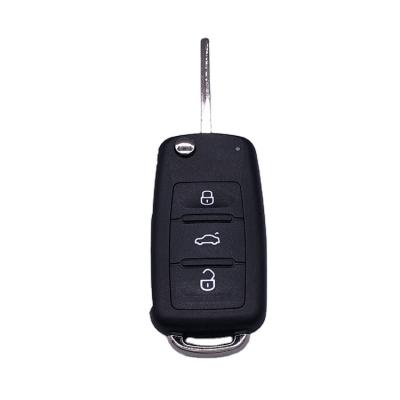 China Replace Hot Selling VW 3 Button Car Key Case Flip Keyless Remote Key Shell for sale