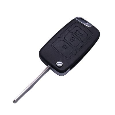 China Replace ABS Smart Remote Smart Black Metal Fob Blanks Car Key Case Replacement Flip Key Shell For Car for sale