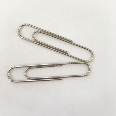 China Embossing Metal Nickel Coating Paper Clip 25mm 28mm 33mm 50mm For Fixced Paper for sale