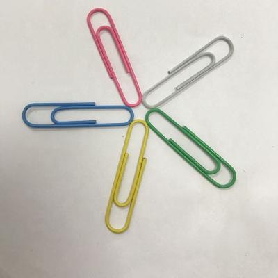 China Colorful metal office paperclips widely used in the office for sale