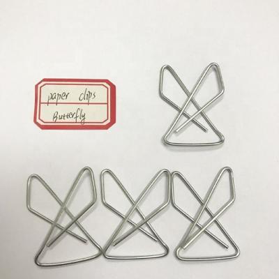 China Metal Butterfly Paper Clips Galvanized Large Paper Clips for sale