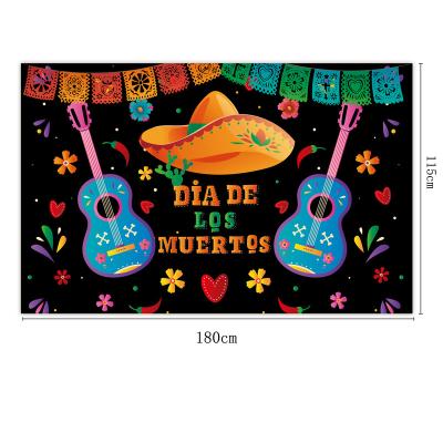 China Outdoor Advertising Display Halloween Day Of The Dead Porch Flag Couplet Ghost Festival Decoration Hanging Banner for sale