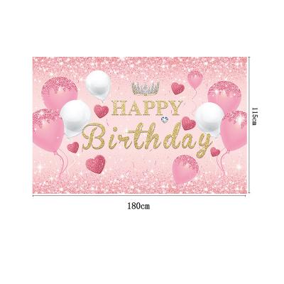 China Wholesale Customized Colorful Decorative Outdoor Advertising Birthday Party Background Banner Flag Door Curtain Display for sale