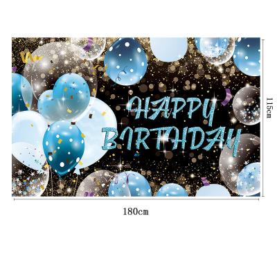 China Custom outdoor advertising display birthday decoration background banner balloon decoration porch poster flag for sale