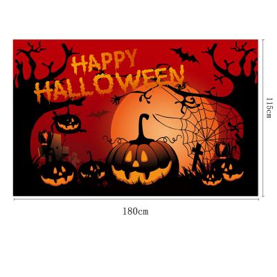 China Outdoor Advertising Display Halloween Photography Background Banner Horror Theme Party Decoration Porch Couplet Banner for sale