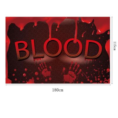 China Custom Outdoor Advertising Display Halloween Photography Background Banner Party Decoration Porch Couplet Banner for sale