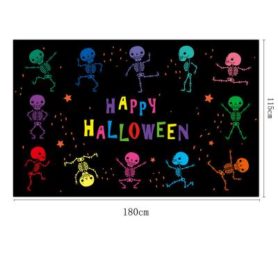 China Outdoor Advertising Display Factory Halloween Photography Background Banner Party Decoration Porch Couplet Banner for sale