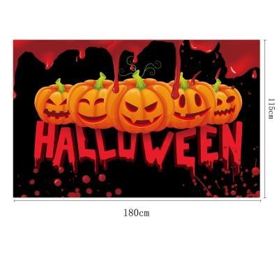 China Outdoor Advertising Display Factory Halloween Photography Background Banner Ghost Festival Party Decoration Porch Couplet Banner for sale