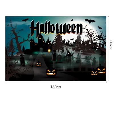 China Outdoor Advertising Display Halloween Photography Background Banner Party Decoration Porch Couplet Banner Wholesale for sale