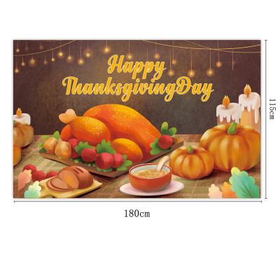 China Outdoor advertising display autumn thanksgiving decoration banner porch indoor outdoor couplet hanging flag for sale