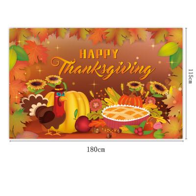 China Outdoor advertising display autumn thanksgiving decoration banner porch autumn party decoration background cloth for sale