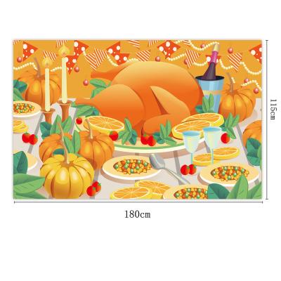 China Outdoor Advertising Display Autumn Thanksgiving Decoration Banner Porch Drop Party Decoration Background Cloth Indoor Outdoor Banner for sale