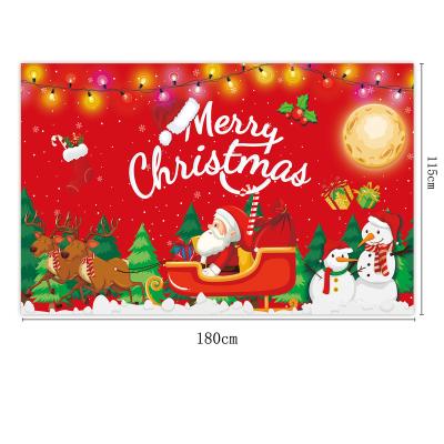 China Wholesale Outdoor Advertising Display Factory Christmas Background Banner Christmas Party Decoration Porch Banner for sale