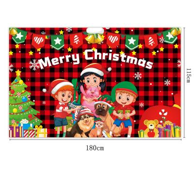 China Wholesale Outdoor Advertising Display Factory Christmas Background Banner Christmas Party Decoration Porch Banner for sale