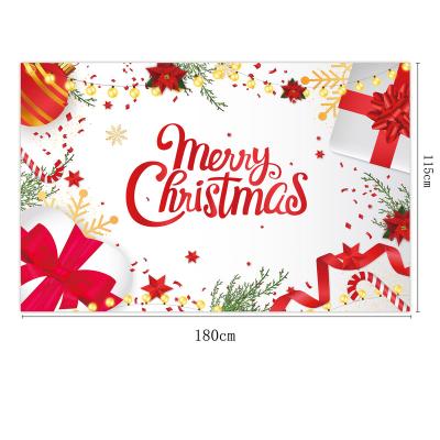 China Custom 2022 New Christmas Outdoor Advertising Display Porch Porch Couplet Garden Decoration Banner Background Banner for sale