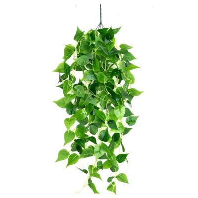 China Popular Plastic+wire Ins Landscape Garden Decoration Customized 11 Colors Height 105cm Leaf 5 Fork Green Artificial Dill Wall Hanging for sale