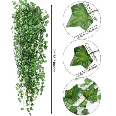 China Plastic Silk Other Decorative Vines Party Supplies Garland Plant Leaf Wedding Flower and Plant Decorations Leaves Ivy Artificial Vine for sale