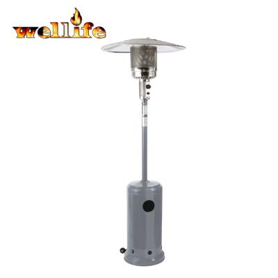 China Stocked 2021 China Factory Sale Outdoor Small Butane Patio New Hot Rotary Steel Ignition Umbrella Outdoor Heater for sale