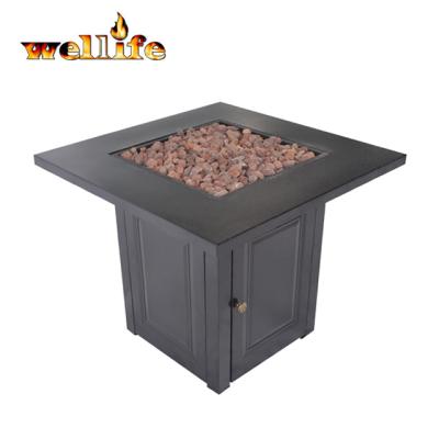 China 2021 China Factory Hot Sale Stored Gas Square 46000 Btu MgO Rotary Ignition Fire Pit for sale