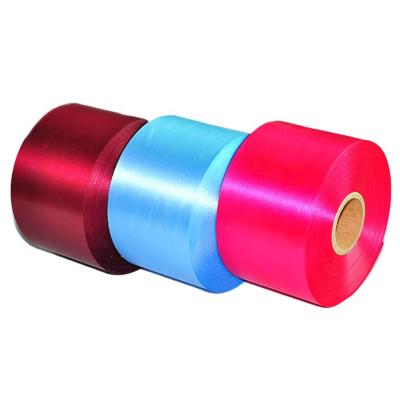 China Durable Silk Satin Ribbon Roll 100% Polyester Solid Color Single Face Satin Double Faced Ribbon For Decoration for sale