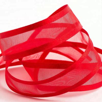 China Sustainable Quality Cut Lengths Satin Edge Organza Ribbon 10mm 15mm 25mm 40mm Crafts Attachment for sale