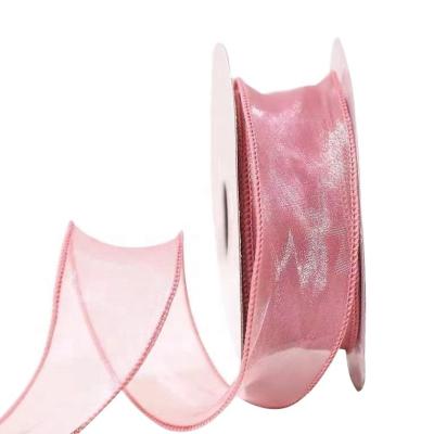 China High Tenacity Personalized Ribbon Christmas Organza Ribbon Ribbon For Birthday for sale