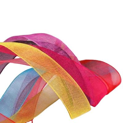 China Factory Good Quality Custom Organza Christmas Satin Polyester Flower Ribbon Ribbon Ribbon From China for sale