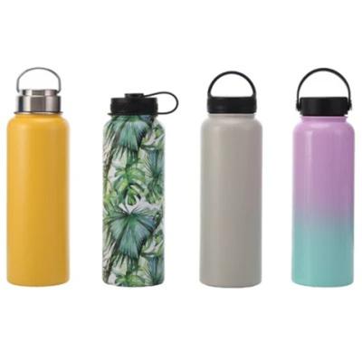 China Wholesale Viable 32oz 64oz Stainless Steel Double Wall Vacuum Insulated Sublimation Water Bottle With Lid And Straw for sale