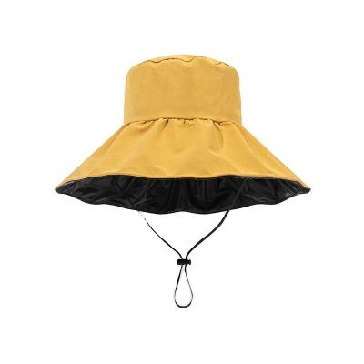 China SUN Colorful PAD Summer Reversible Wide Brim Fiber Adult Girl Fisherman Bucket for sale