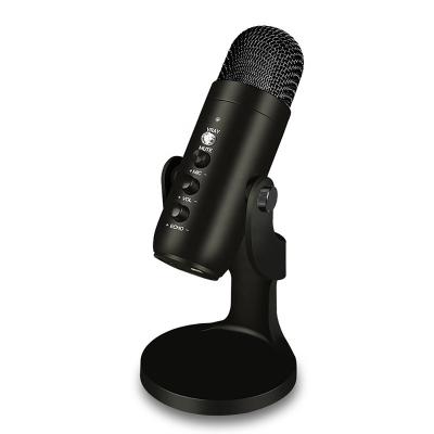 China USB Microphone RGB Light Condenser Computer Anchor Live Voice Conference Recording Usb Gaming Microphone Colorful Flowing for sale