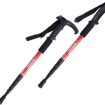 China New Outdoor Trekking Poles Free Customization Plastic Aluminum Hiking Canes for sale