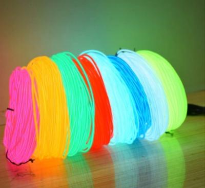 China 3M Hot Selling TikTok Cold Light LED Strip Eco-friendly EL Safety LED Strip Light Glowing Wire For Holiday DIY Factory Wholesale Price Wholesale for sale