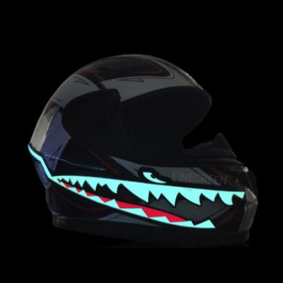 China Crocodile Eco-friendly Design Charging Mutil-color Motorcycle Helmet Glow Strip EL Light Cold Led Helmet Light Belt for sale