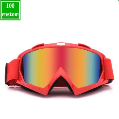 China Customizd Customizd MOQ Wholesale Custom Low Strap Motorcycle Glass Motocross Anti-Skid Goggles for sale