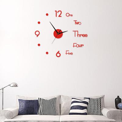 China High Quality Hot Sale Acrylic DIY Decoration Creative Home Wall Clock for sale