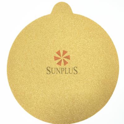 China Sunplus Gold Paper Disc Car Repair Sand Paper Auto Body Sanding Paper 125mm for sale