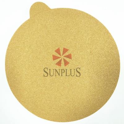 China Sunplus Automotive Metal Paper Abrasive Gold Paper Sanding Sheet With Round Disc Gold Paper for sale