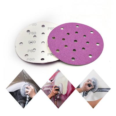 China Sunplus 6 Inches 14 Sandpaper Sandpaper Disc 150 Multi Holes Mesh Abrasive Discs Sand Paper 100 Grit 17holes 6