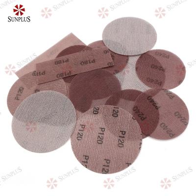 China Mesh Abrasive Sandpaper SUNPLUS Mesh Disc 5 Inch Abrasive Net Grinding Dust 60 To 600 Grinding Mesh Abrasive Sandpaper For Auto for sale