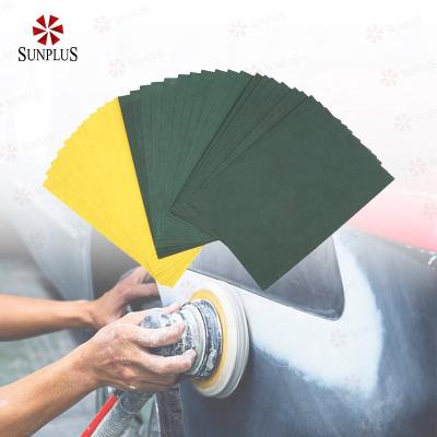 China SUNPLUS P1500 P2000 Abrasive Wet Sand Silicon Carbide Sandpaper Abrasive Polishing Waterproof Sheet for sale