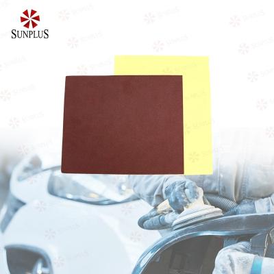 China SUNPLUS 230*280mm Sanding Paper Red Color P60-2000 Abrasive Waterproof Aluminum Oxide Sheet for sale